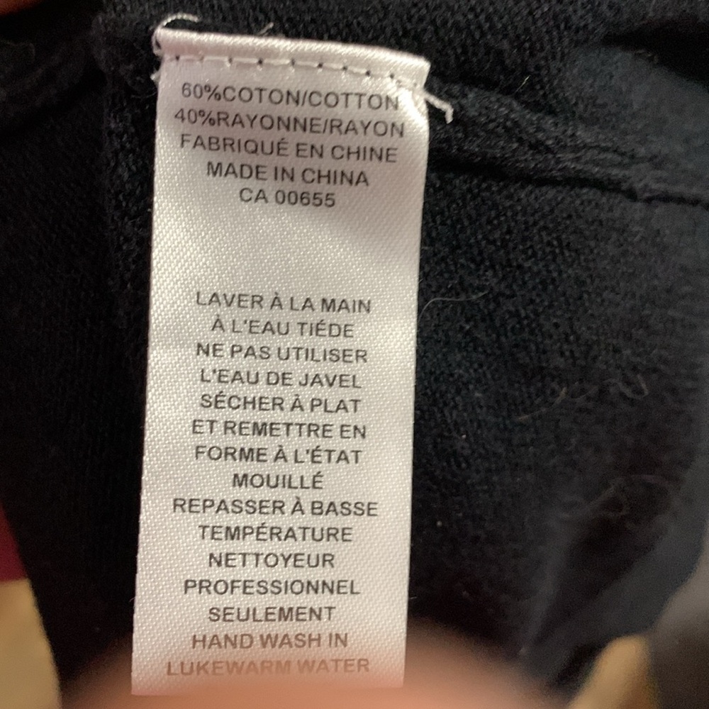 Reitman’s black cover up sweater small - Picture 10 of 10